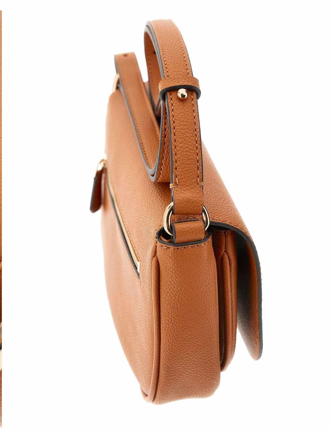 Bolso bandolera Guess Calebra convertible camel para mujer