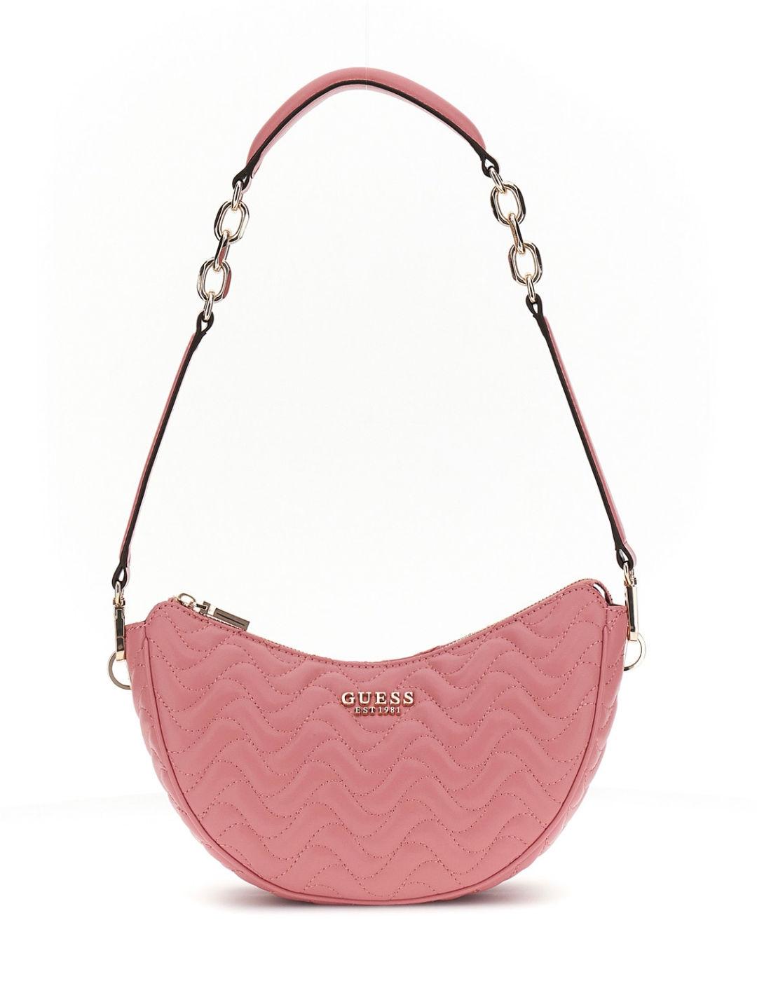 Bolso Guess Melisandra shoulder de hombro rosa para mujer
