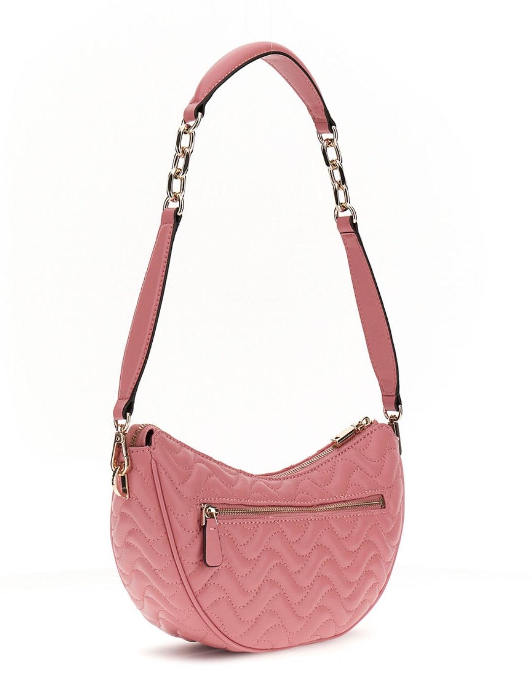 Bolso Guess Melisandra shoulder de hombro rosa para mujer