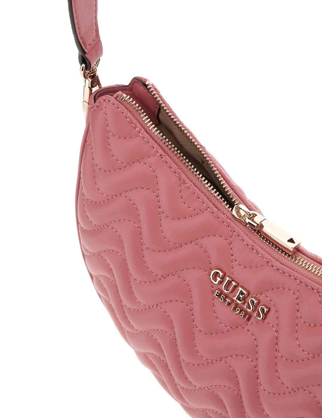 Bolso Guess Melisandra shoulder de hombro rosa para mujer