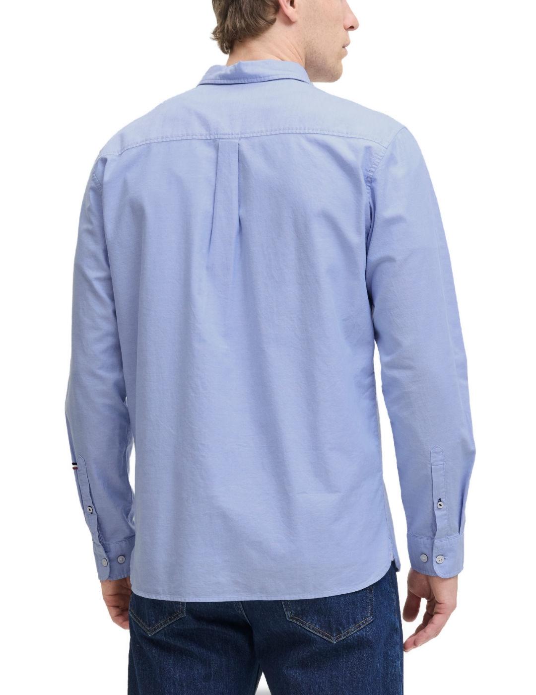 Camisa Jack&Jones Oxford azul manga larga para hombre