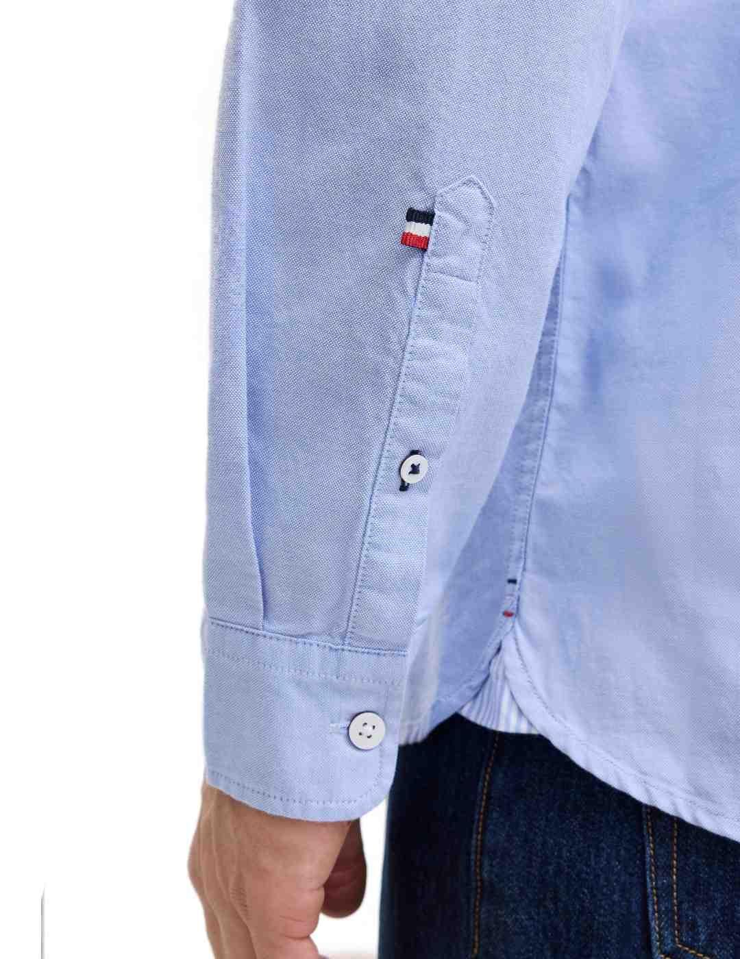 Camisa Jack&Jones Oxford azul manga larga para hombre