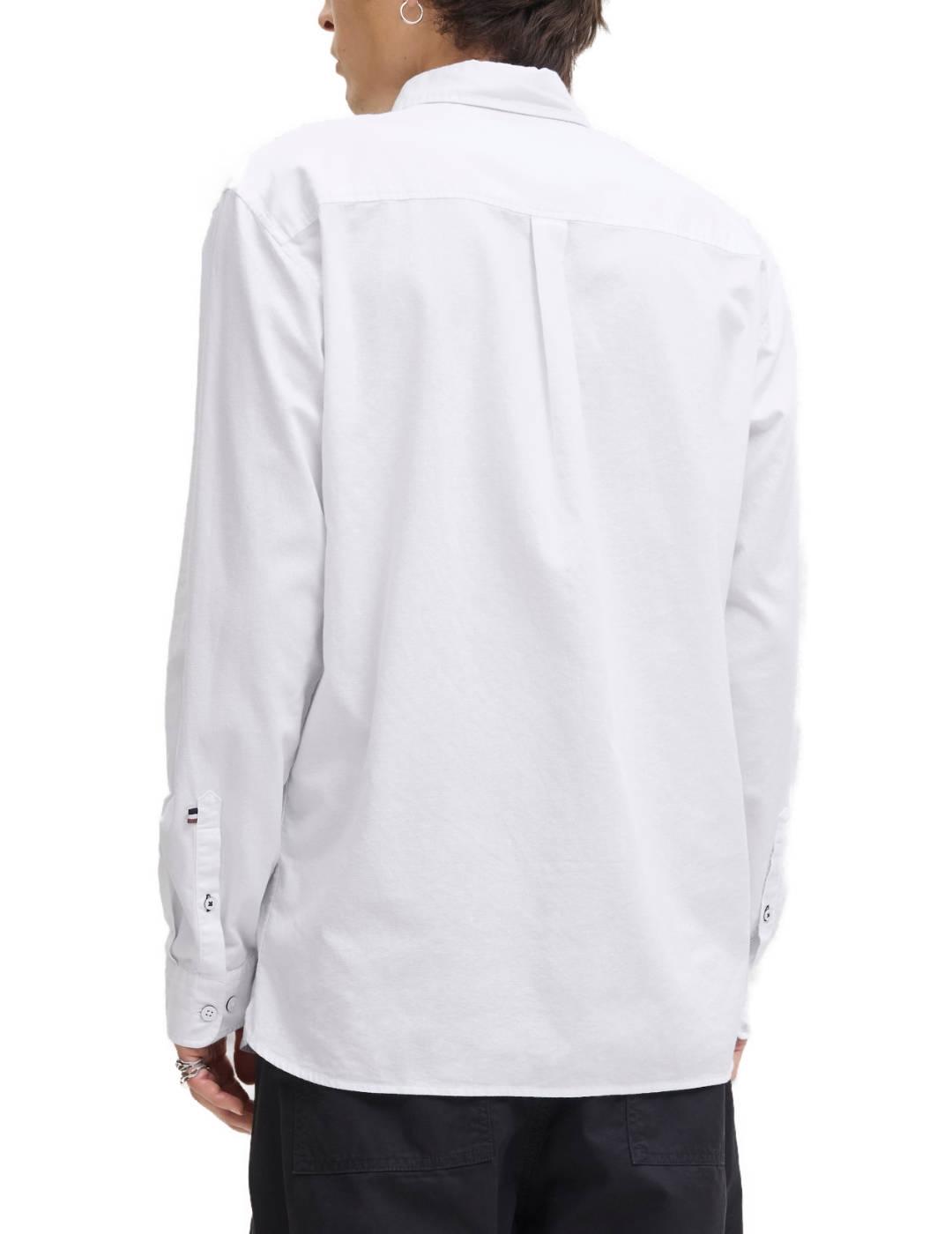 Camisa jack&Jones Oxford blanca manga larga para hombre