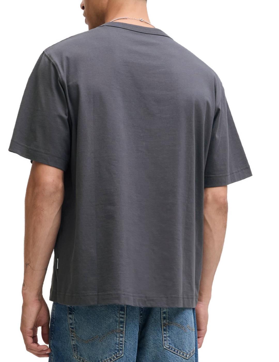 Camiseta Jack&Jones Orgramercy gris manga corta para hombre