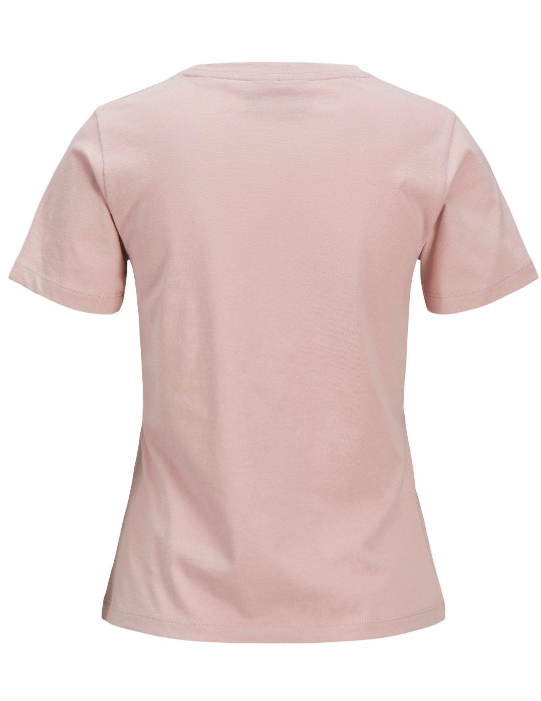 Camiseta JJXX Carly rosa manga corta para mujer