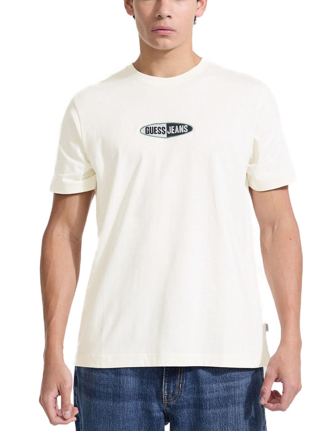 Camiseta Guess Reg Fit blanca manga corta para hombre