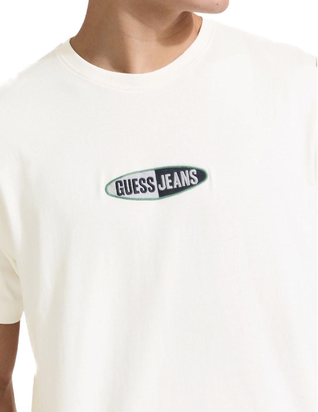 Camiseta Guess Reg Fit blanca manga corta para hombre