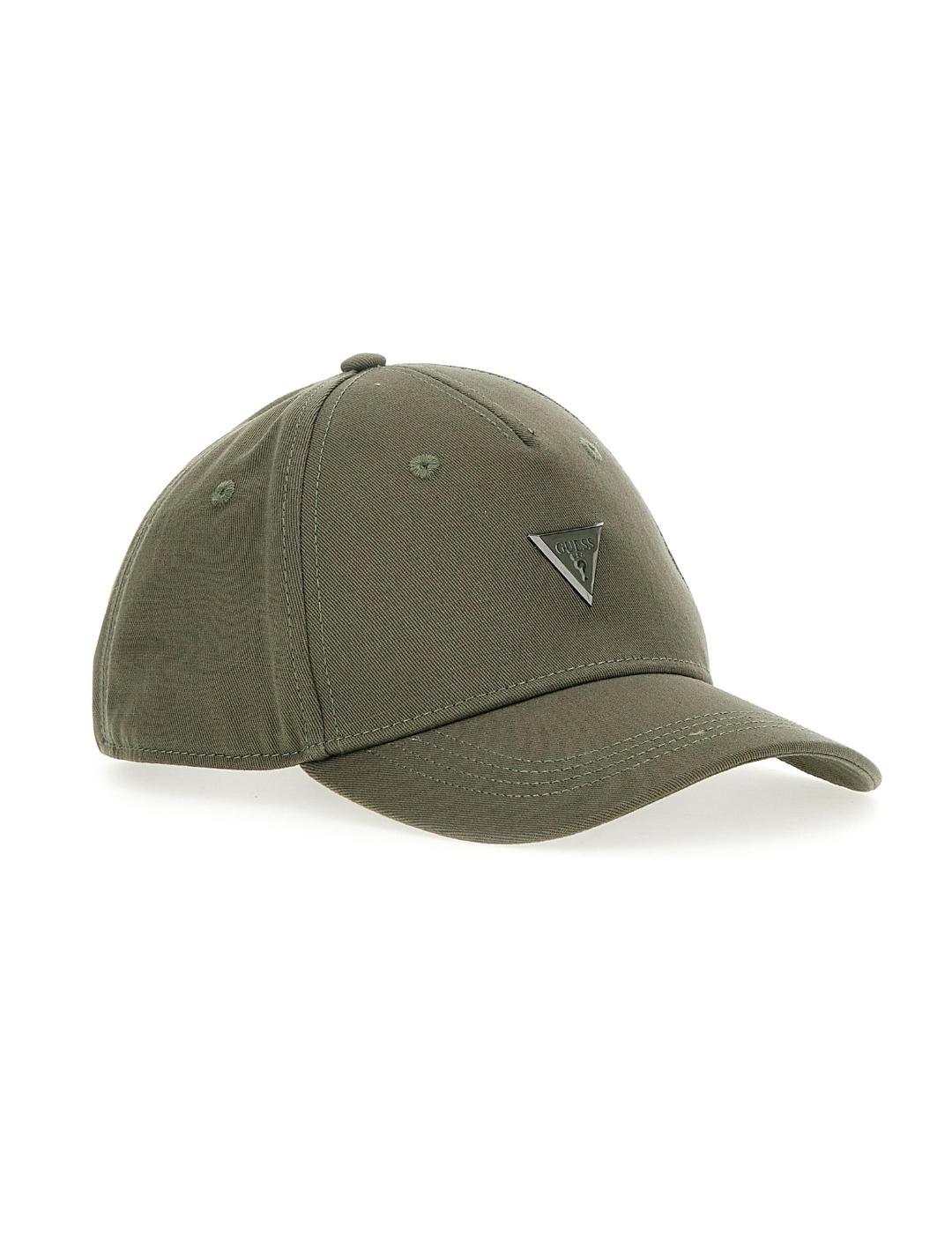 Gorra beisbolera Guess Baseball verde triángulo para hombre