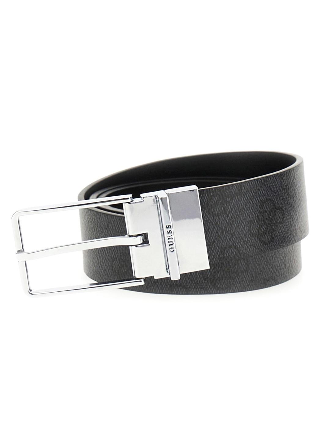 Cinturón Guess Agueda negro estampado para hombre