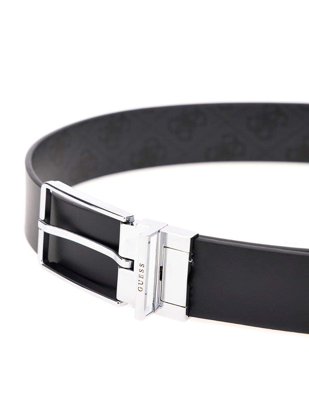 Cinturón Guess Agueda negro estampado para hombre