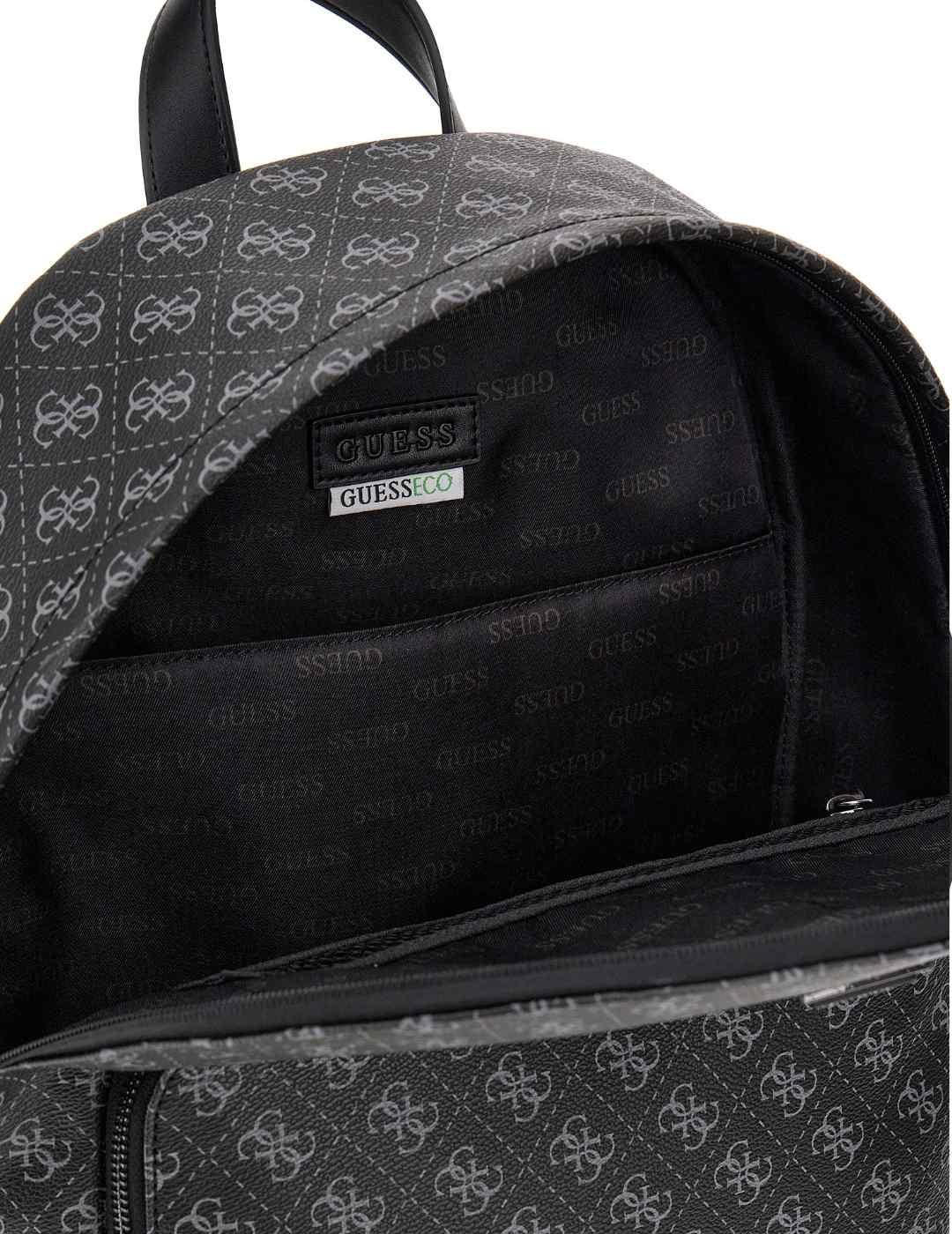 Mochila Guess Milano negra logotipo 4G para hombre