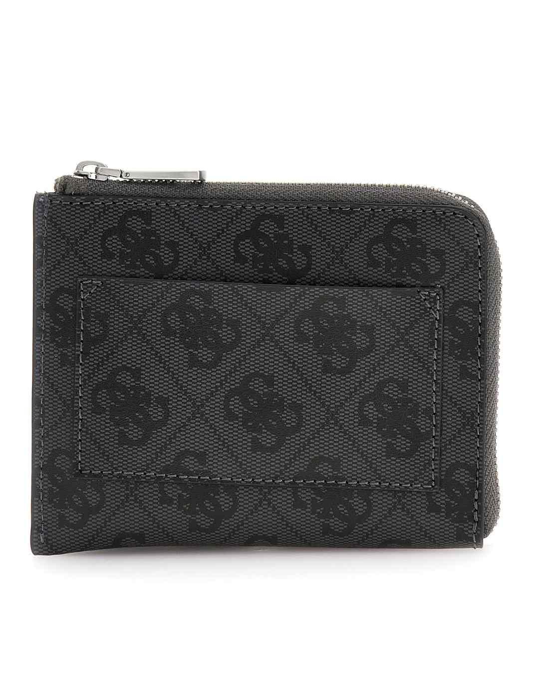 Cartera Guess Madrid negra logotipo 4G para hombre