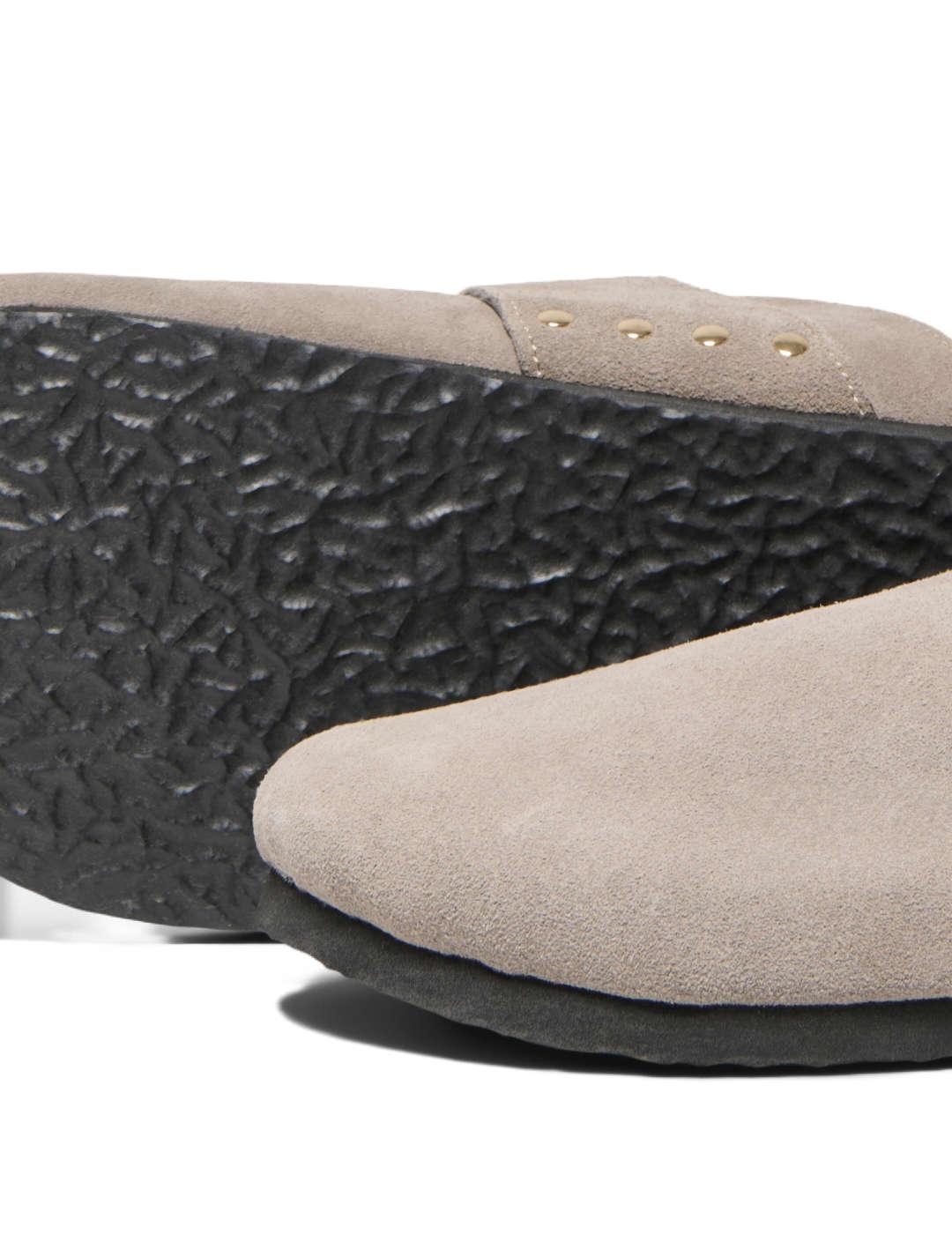 Zuecos Only Huston beige hebilla de mujer