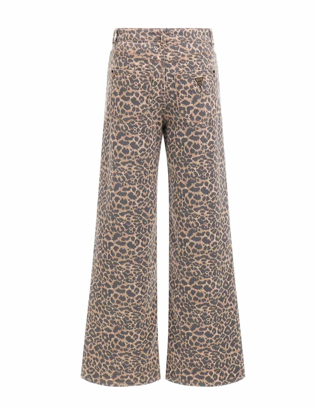 Pantalón Guess Wide Leg animal print para mujer