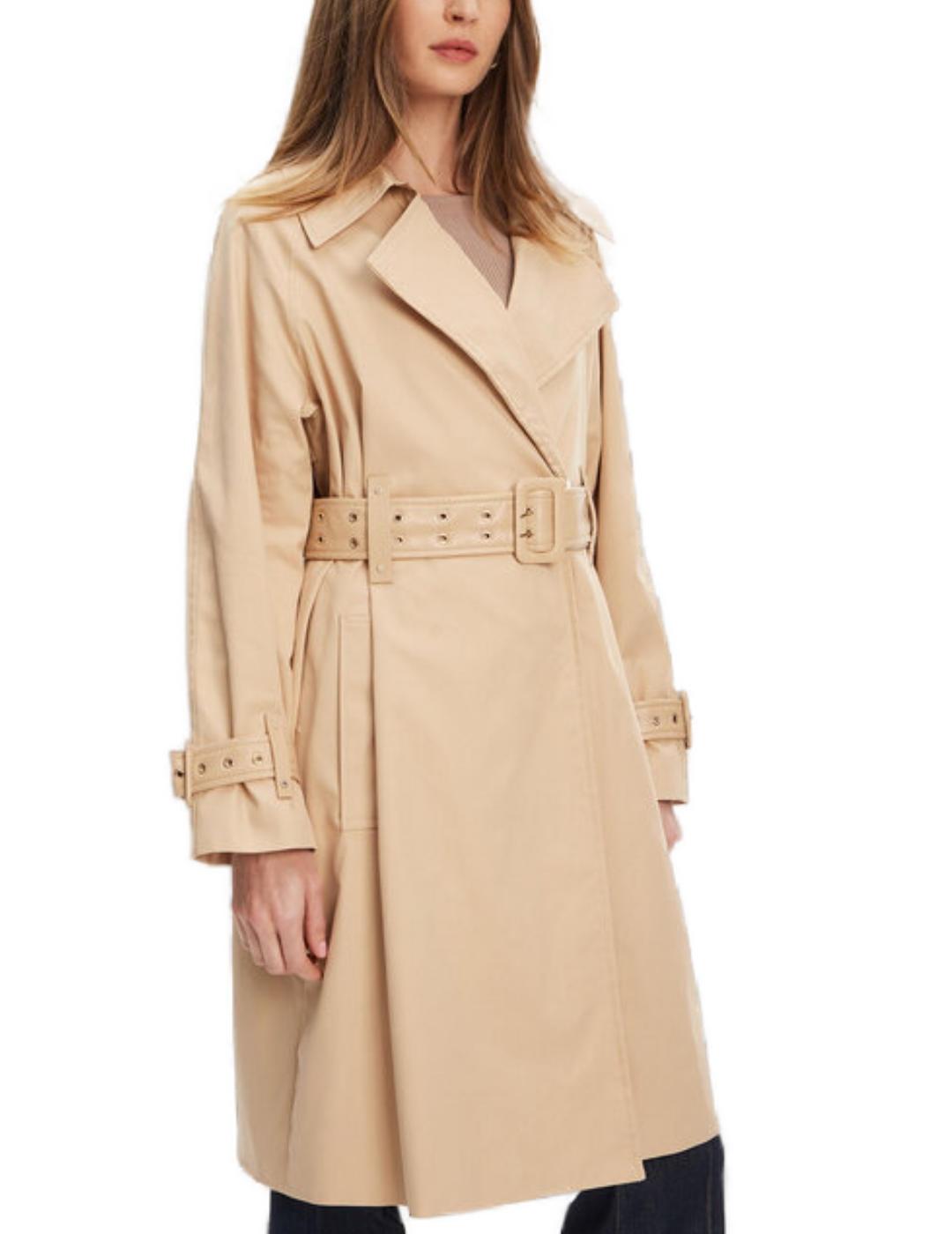 Gabardina Guess Raphaelle con cierre cruzado beige de mujer
