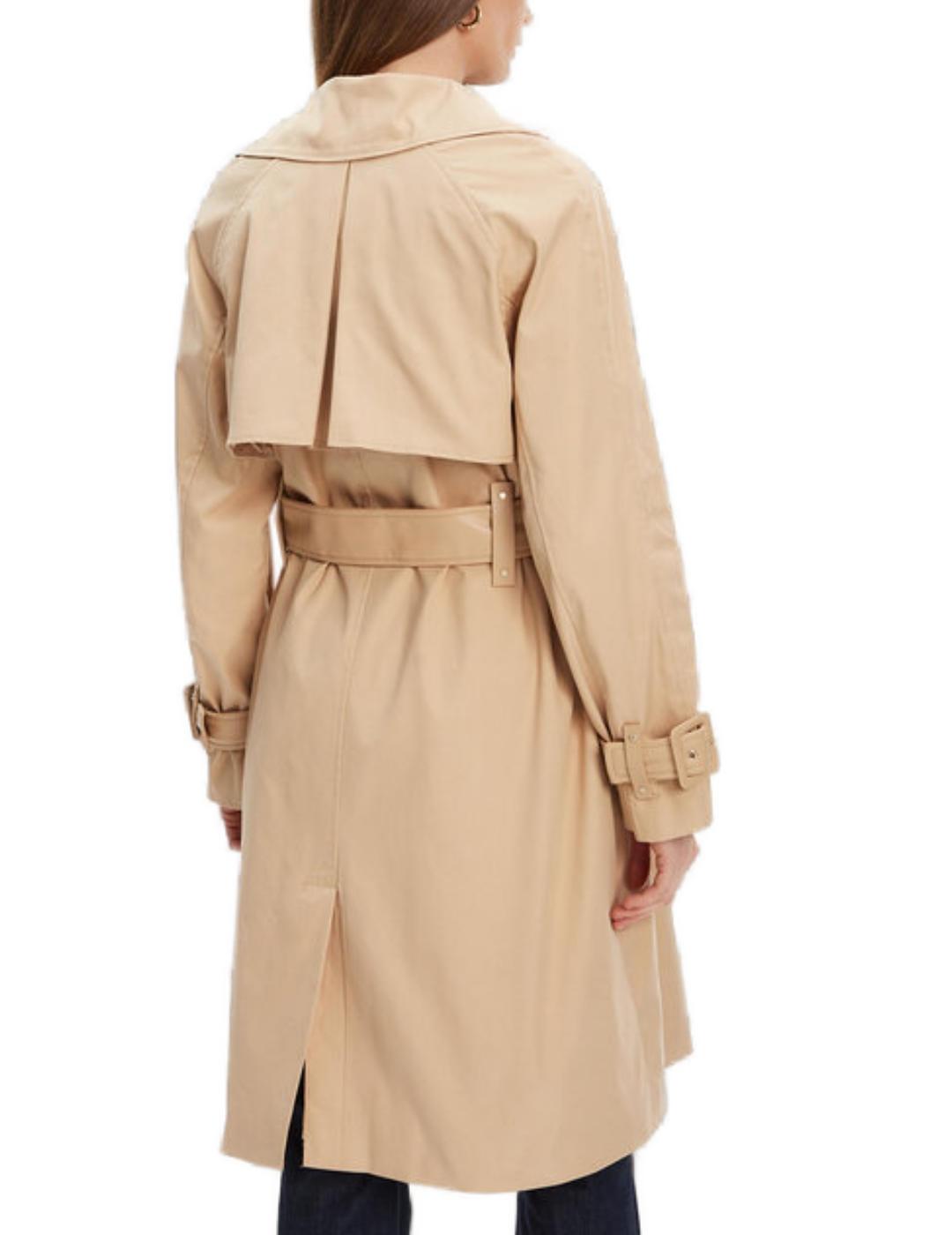 Gabardina Guess Raphaelle con cierre cruzado beige de mujer