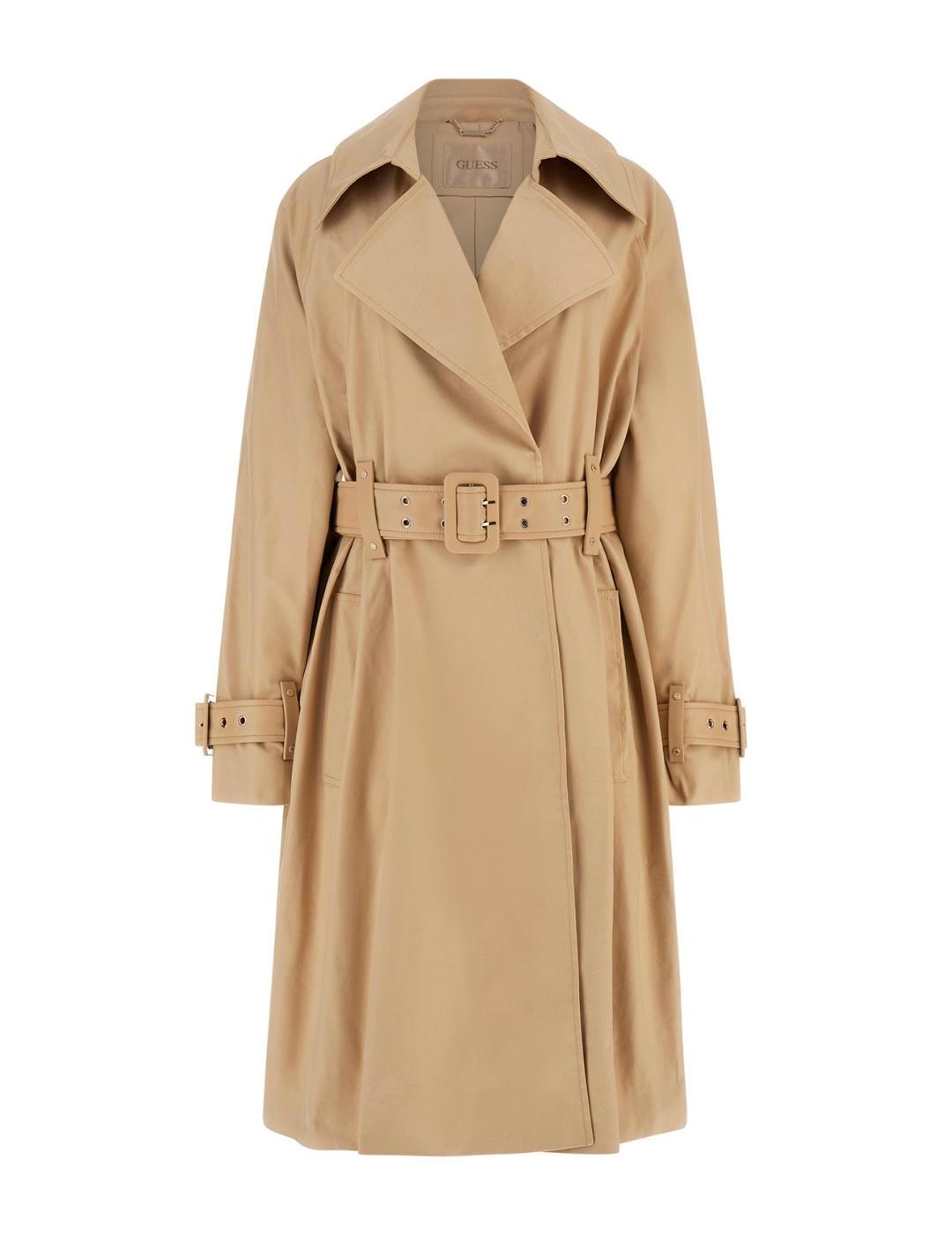 Gabardina Guess Raphaelle con cierre cruzado beige de mujer
