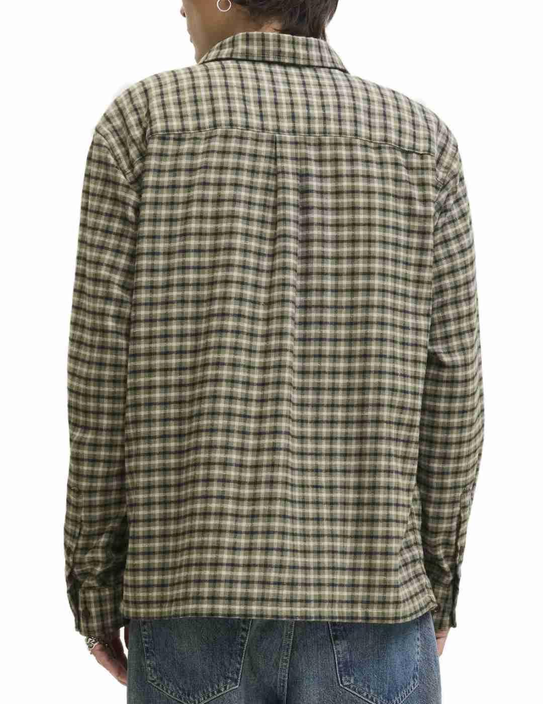 Camisa Jack&Jones James cuadros verde manga larga de hombre