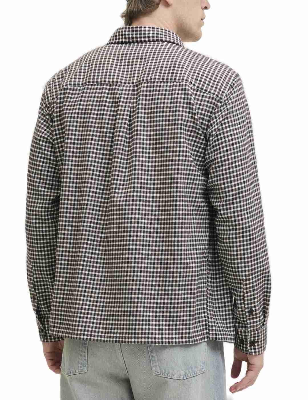 Camisa Jack&Jones James cuadros azul manga larga de hombre