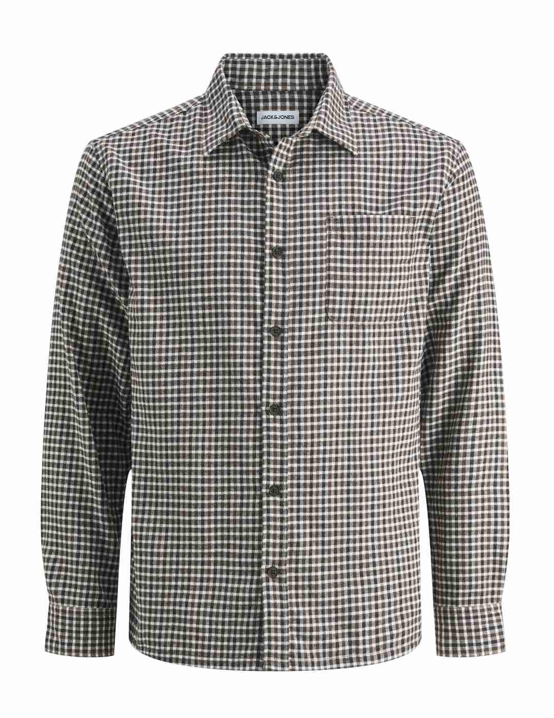 Camisa Jack&Jones James cuadros azul manga larga de hombre