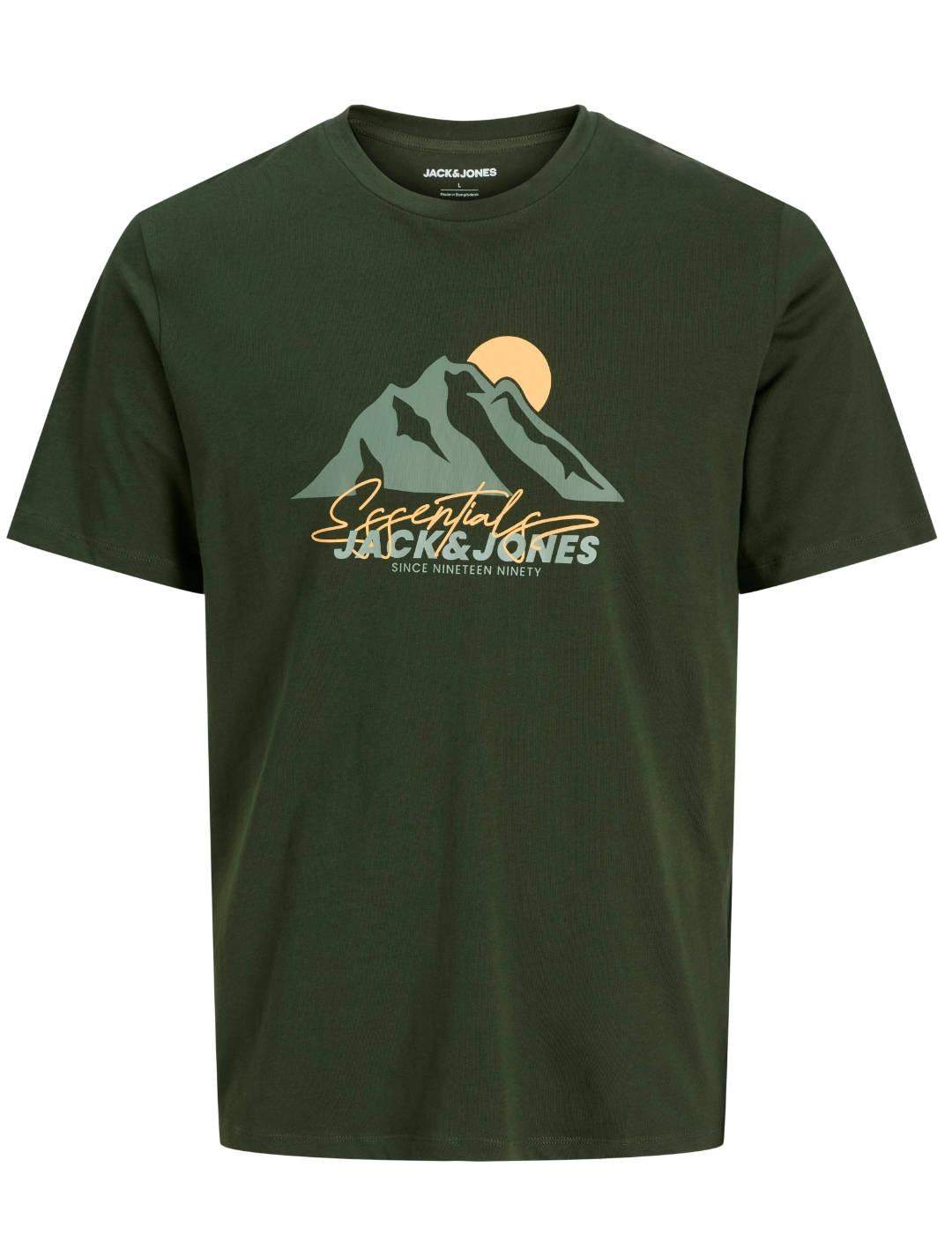 Camiseta Jack&Jones Sun verde manga corta para hombre