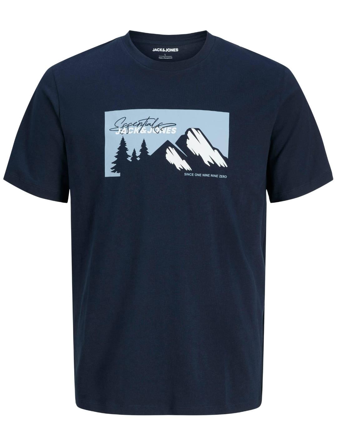 Camiseta Jack&Jones Sun azul oscuro manga corta para hombre