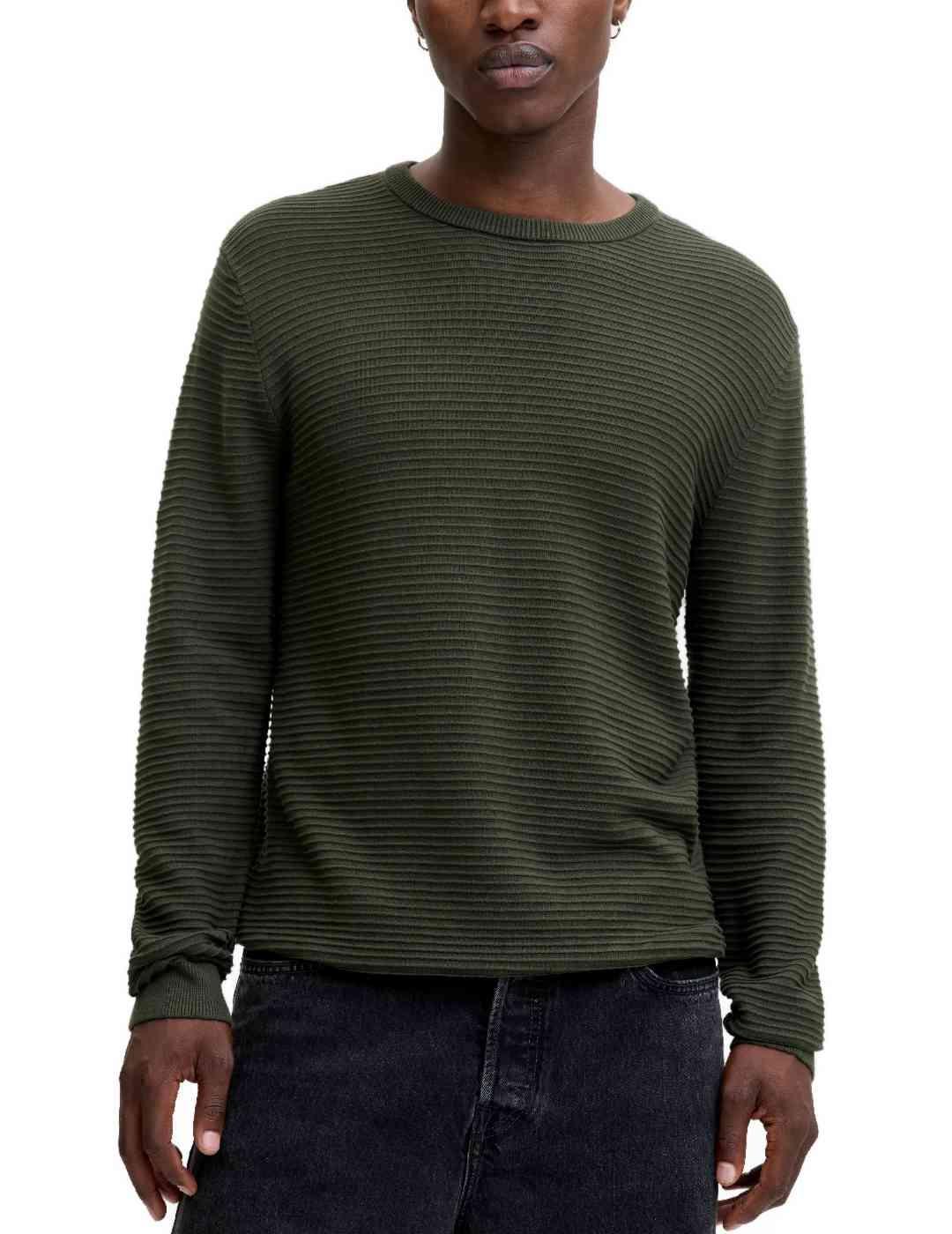 Jersey Jack&Jones Otto verde cuello redondo para hombre