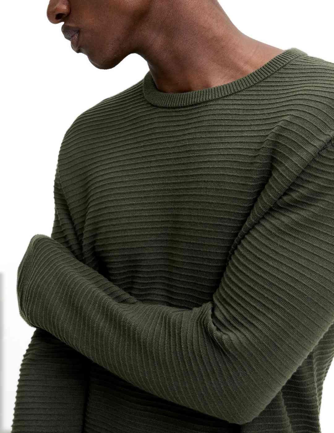 Jersey Jack&Jones Otto verde cuello redondo para hombre