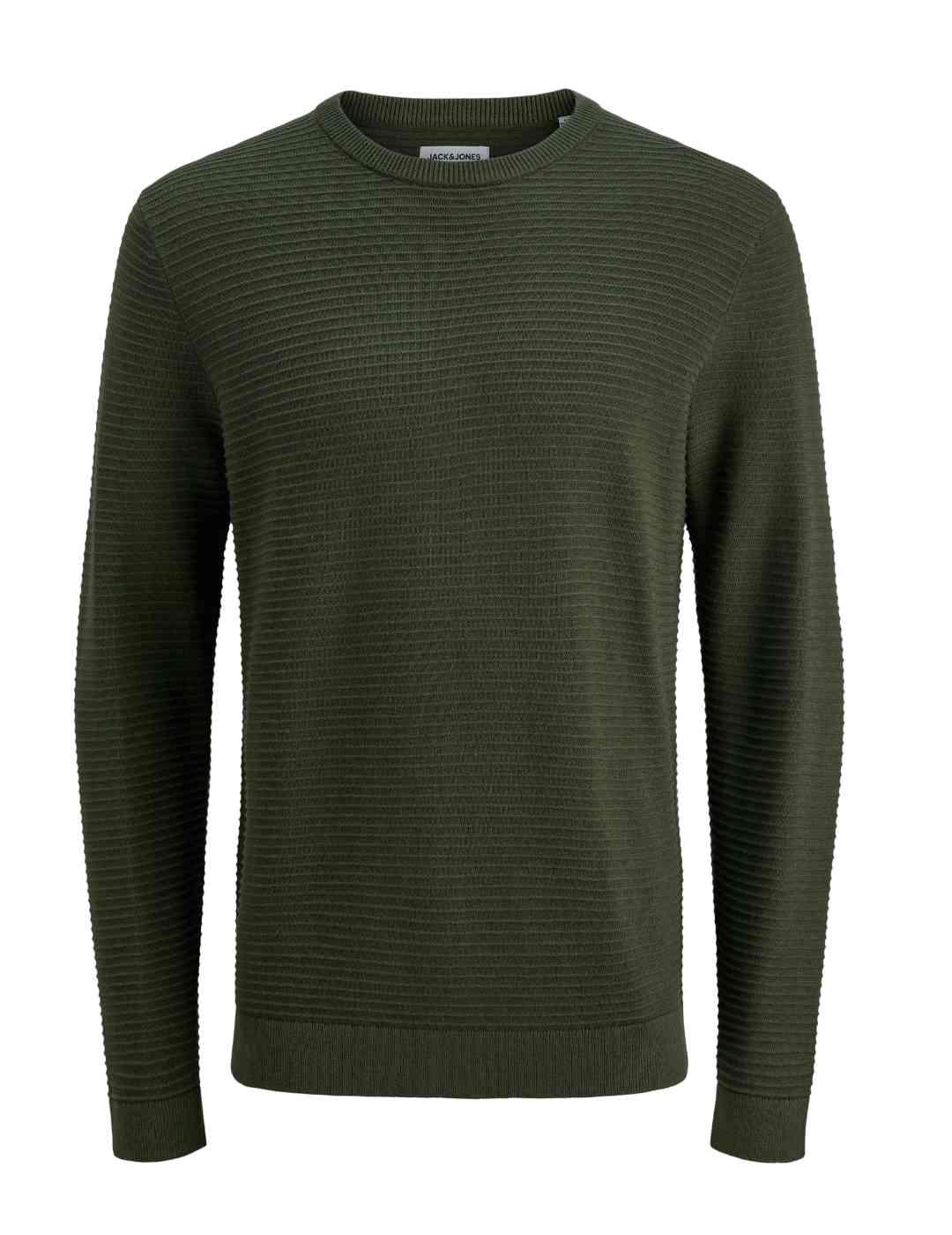 Jersey Jack&Jones Otto verde cuello redondo para hombre
