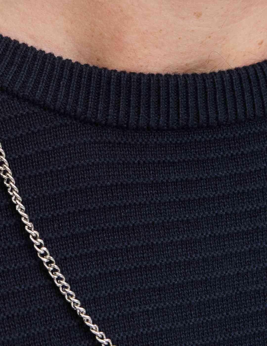 Jersey Jack&Jones Otto azul marino cuello redondo de hombre