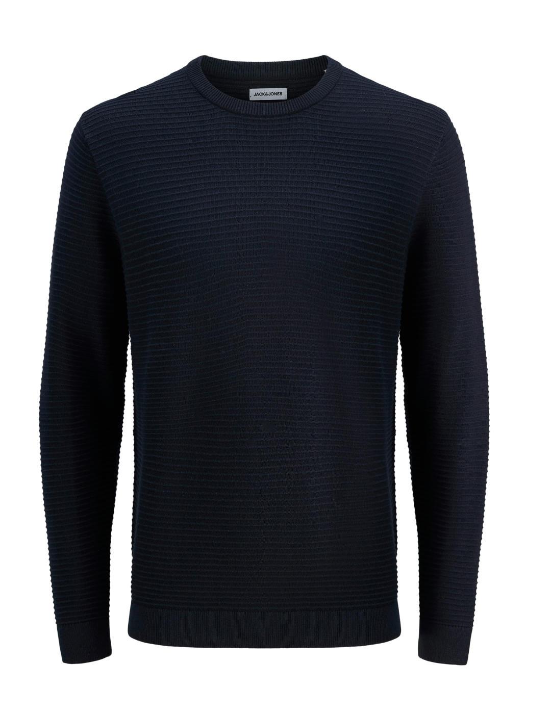 Jersey Jack&Jones Otto azul marino cuello redondo de hombre