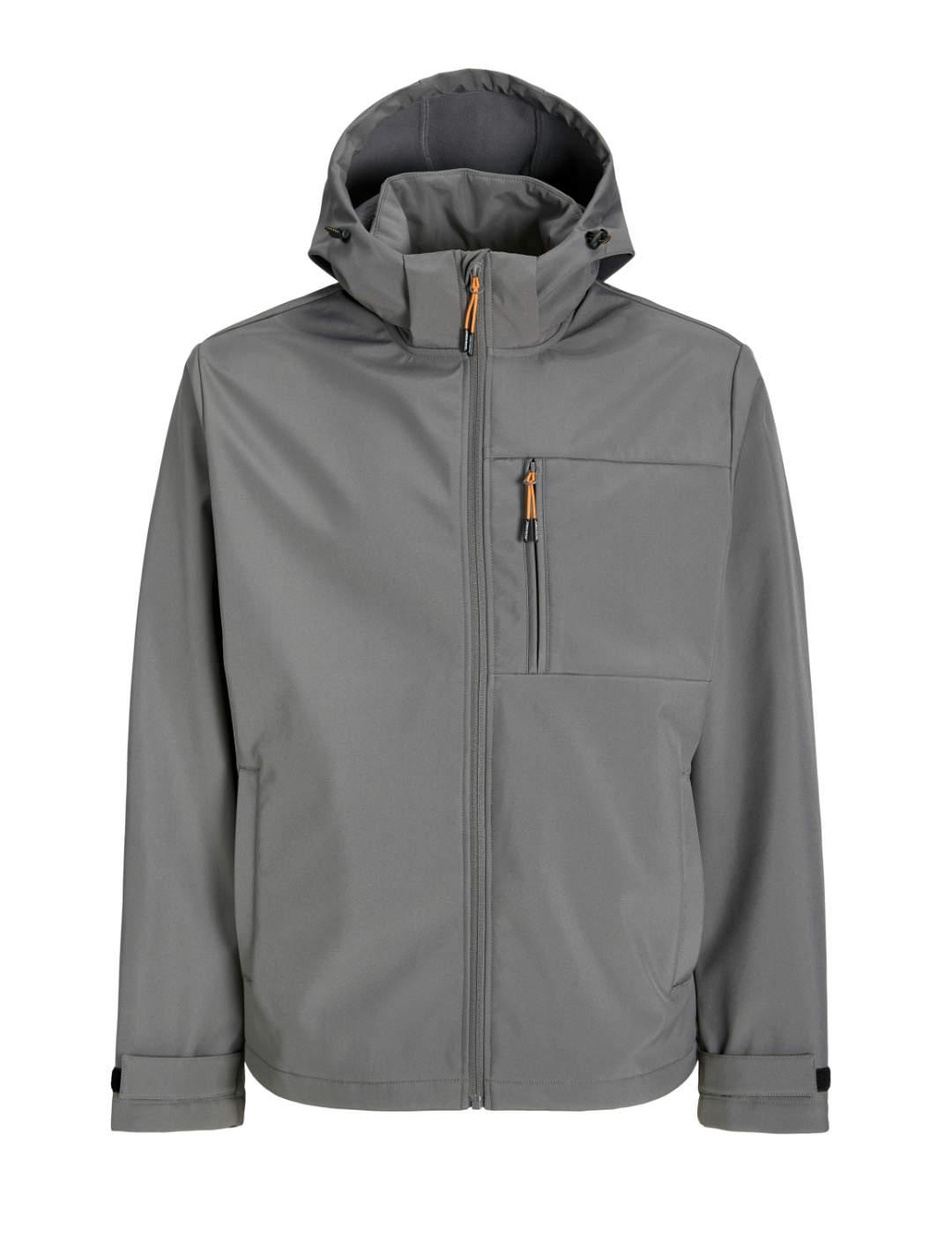 Chaqueta Jack&Jones Thatcher gris capucha para hombre