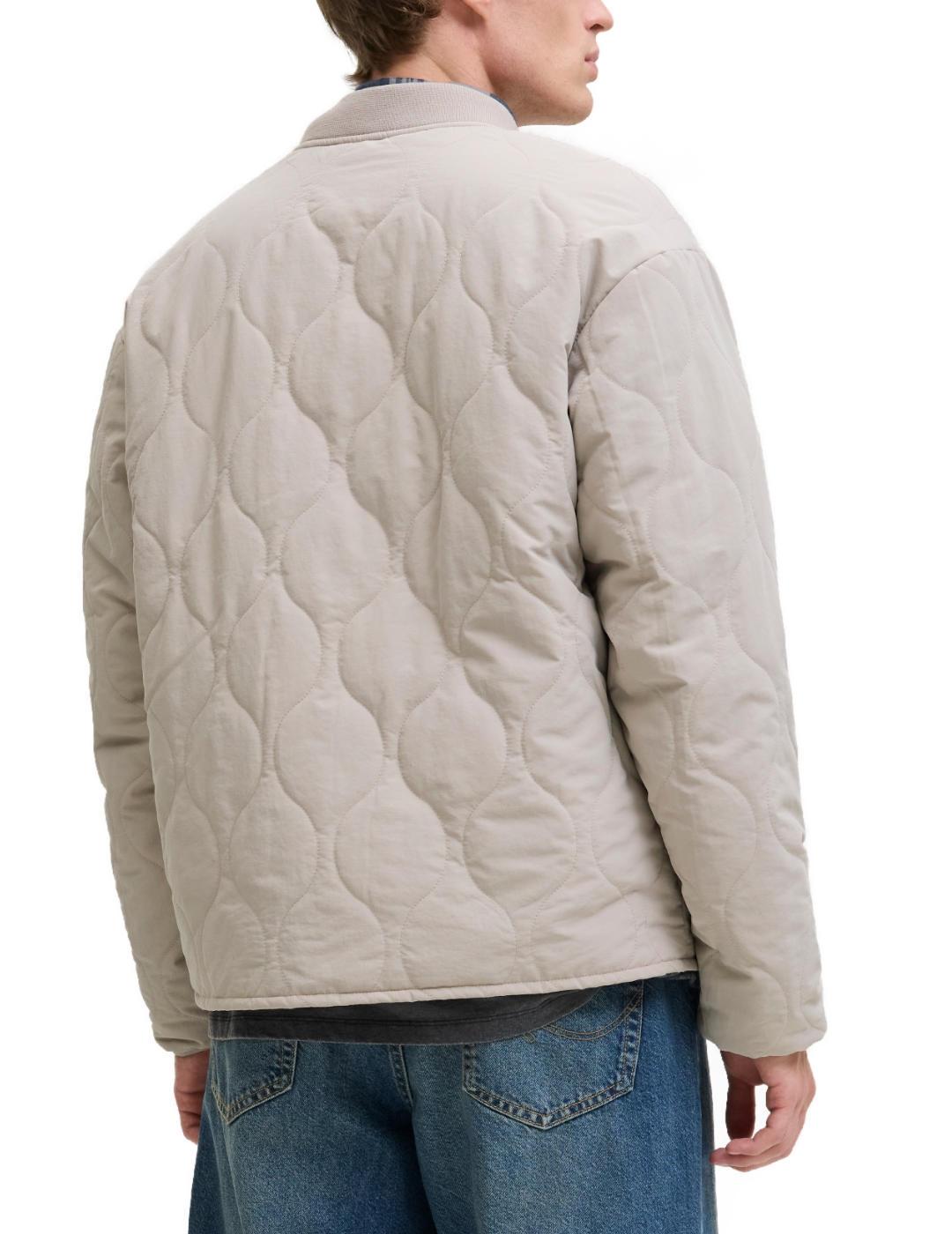 Chaqueta Jack&Jones Hero beige guateada para hombre