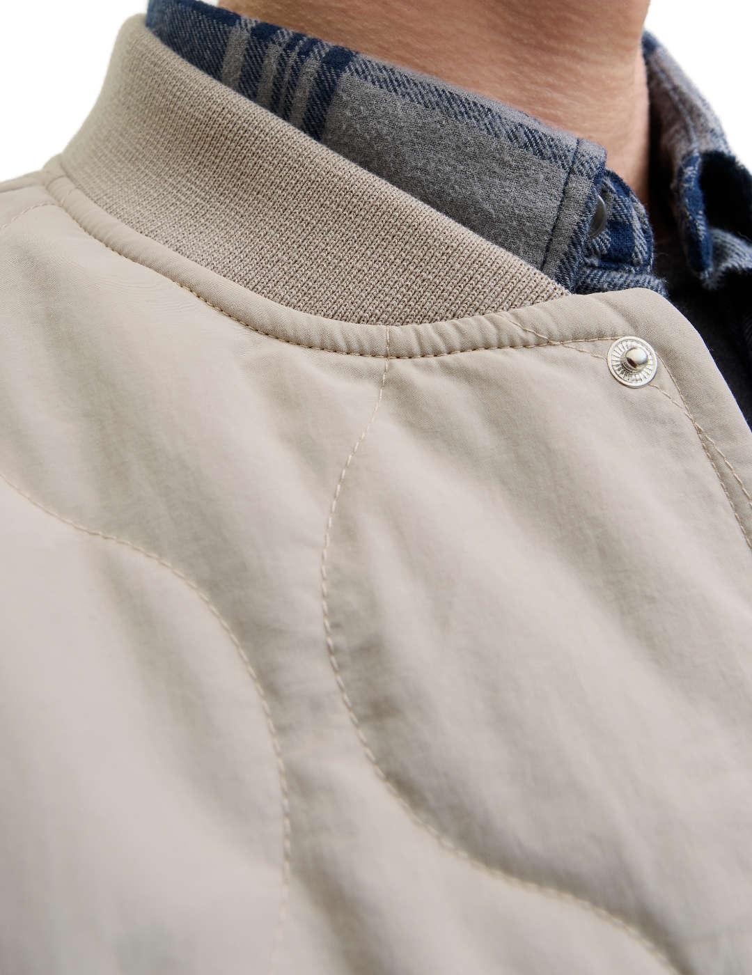 Chaqueta Jack&Jones Hero beige guateada para hombre