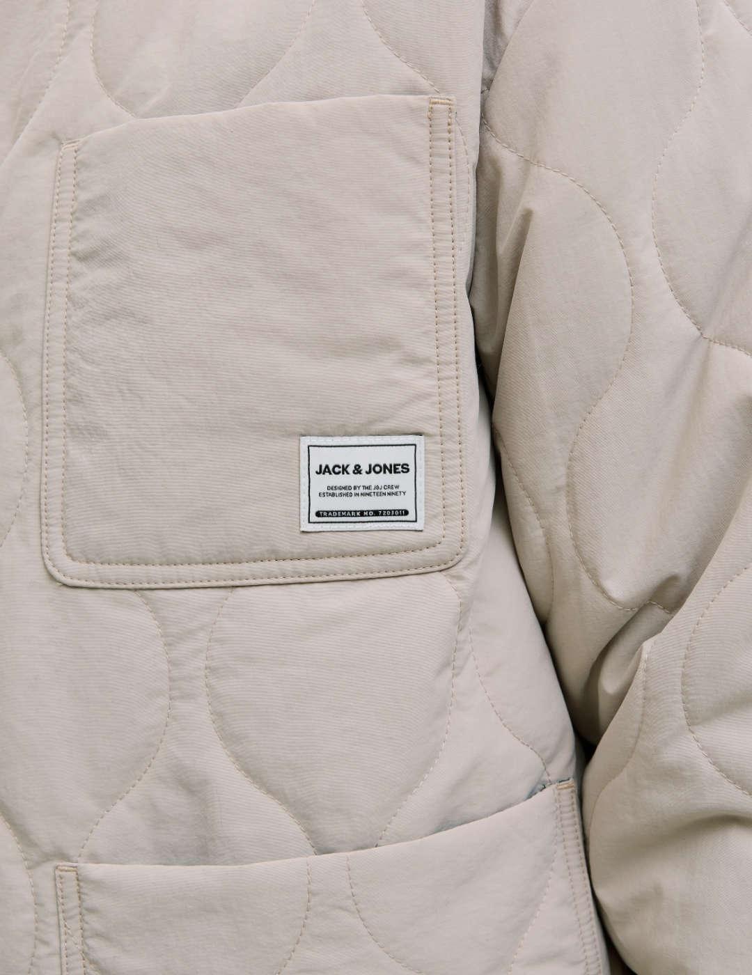 Chaqueta Jack&Jones Hero beige guateada para hombre