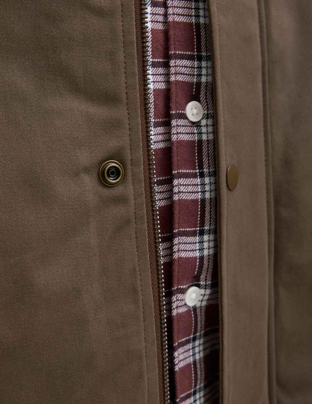 Chaqueta Jack&Jones Grady marrón cuello pana de hombre