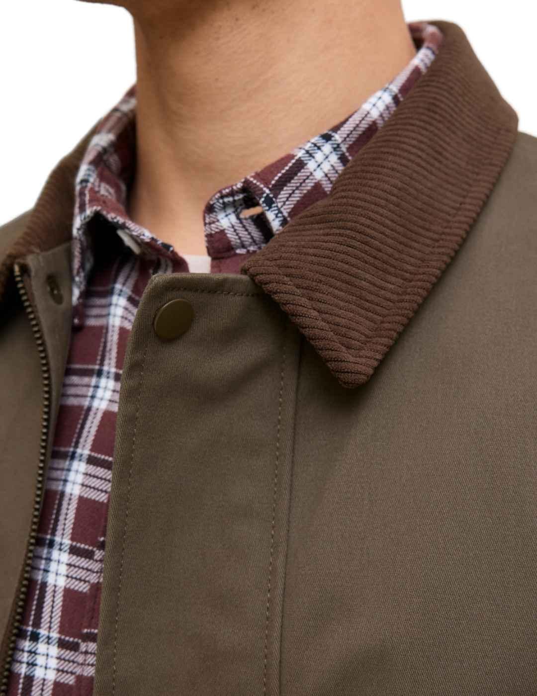 Chaqueta Jack&Jones Grady marrón cuello pana de hombre