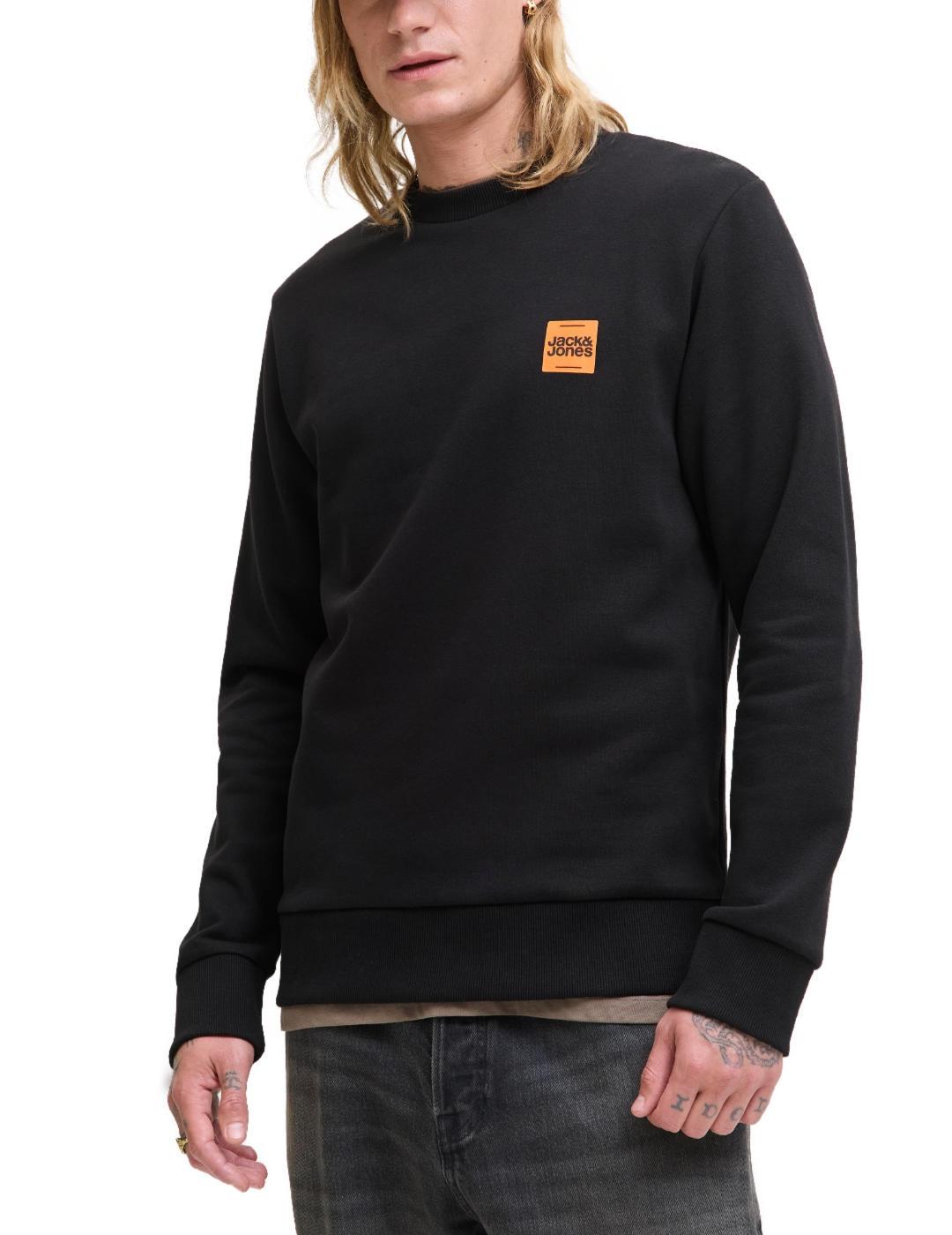 Sudadera Jakc&Jones Brandy negra para hombre