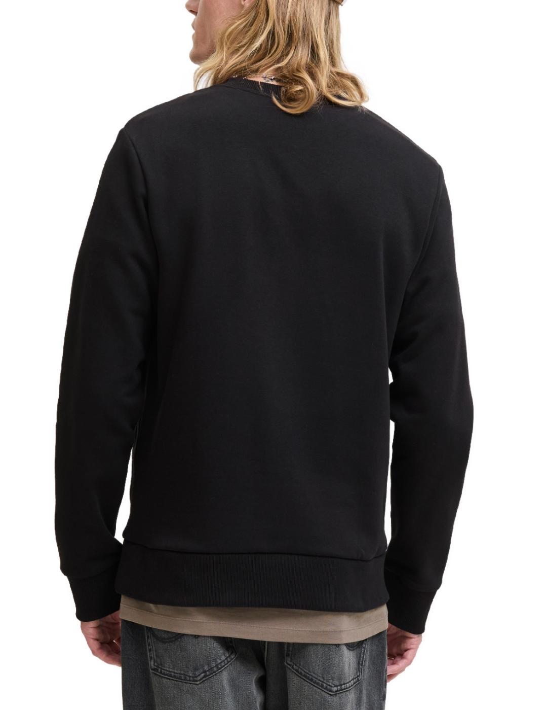 Sudadera Jakc&Jones Brandy negra para hombre