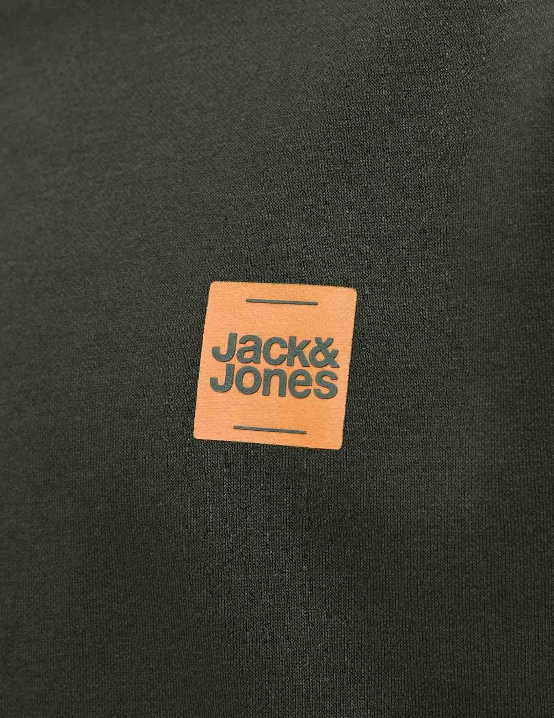 Sudadera Jakc&Jones Brandy verde para hombre