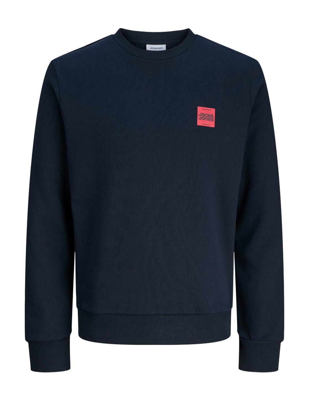 Sudadera Jakc&Jones Brandy azul marino para hombre