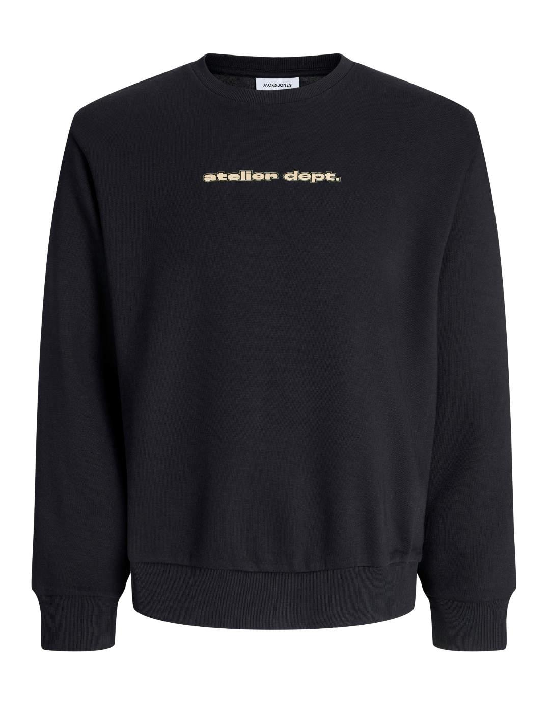 Sudadera Jack&Jones Rody con dibujo trasero negra de hombre