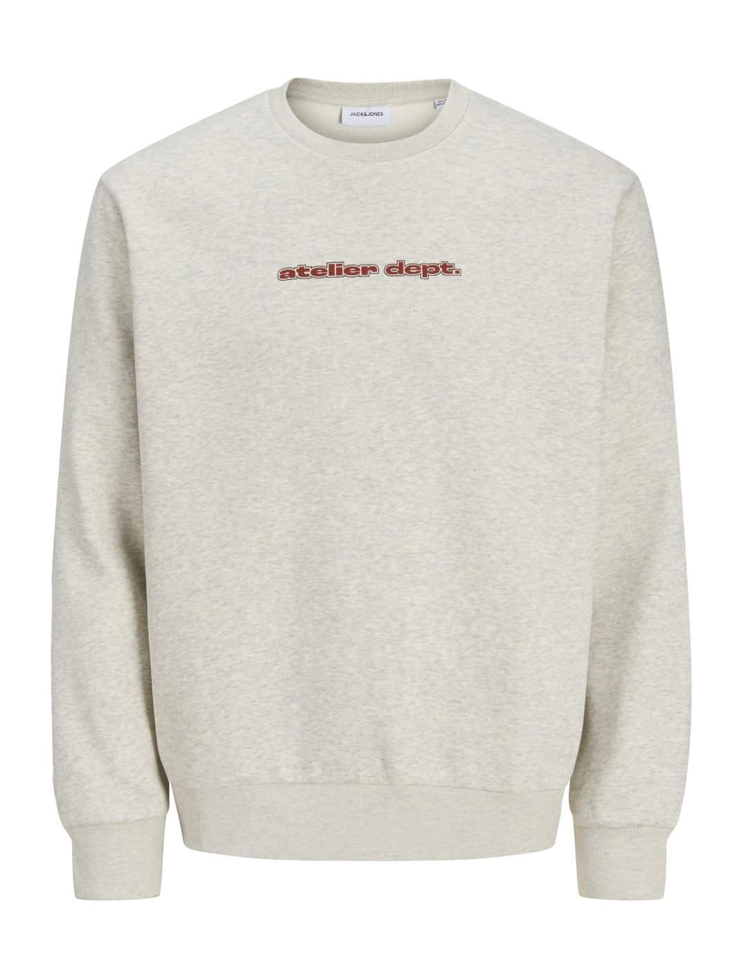 Sudadera Jack&Jones Rody con dibujo trasero blanco de hombre