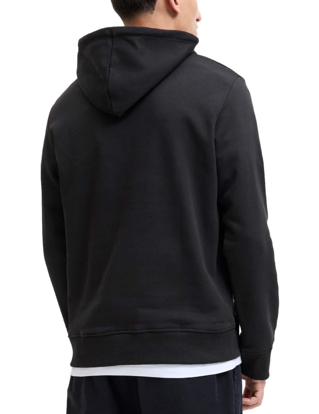 Sudadera Jack&Jones Urban negra con capucha para hombre