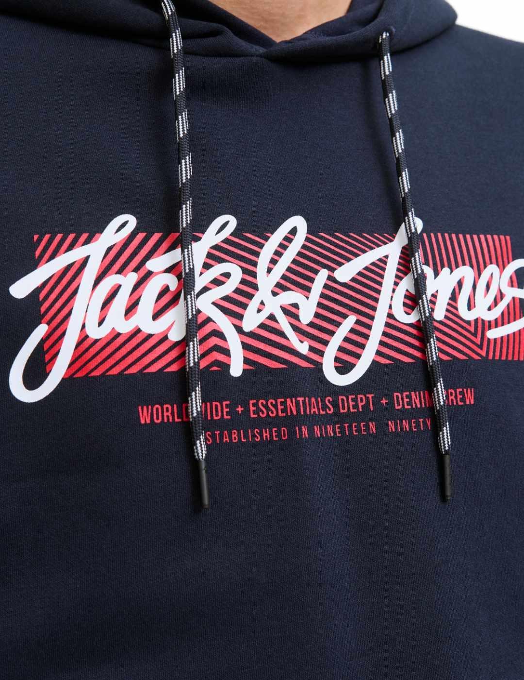 Sudadera Jack&Jones Urban azul con capucha para hombre