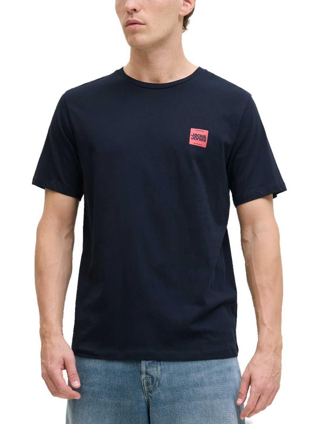 Camiseta Jack&Jones Brandy negra manga corta para hombre