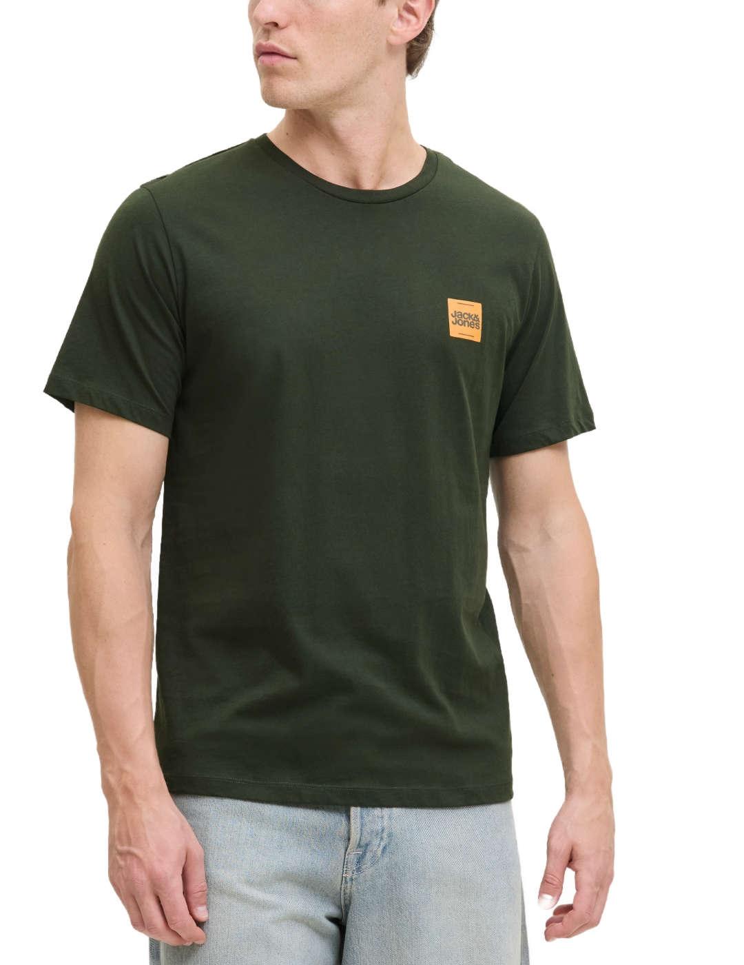 Camiseta Jack&Jones Brandy verde manga corta para hombre