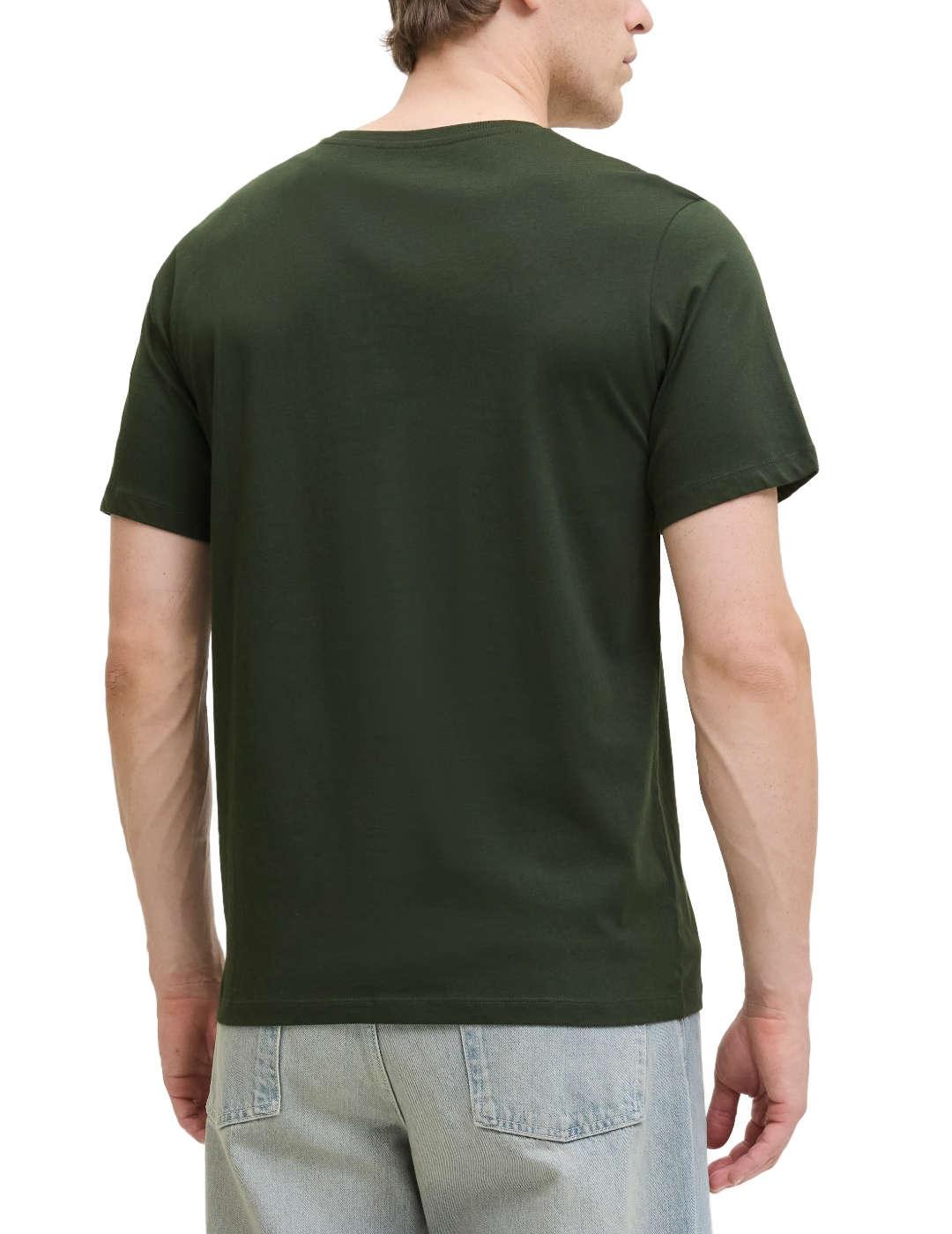 Camiseta Jack&Jones Brandy verde manga corta para hombre