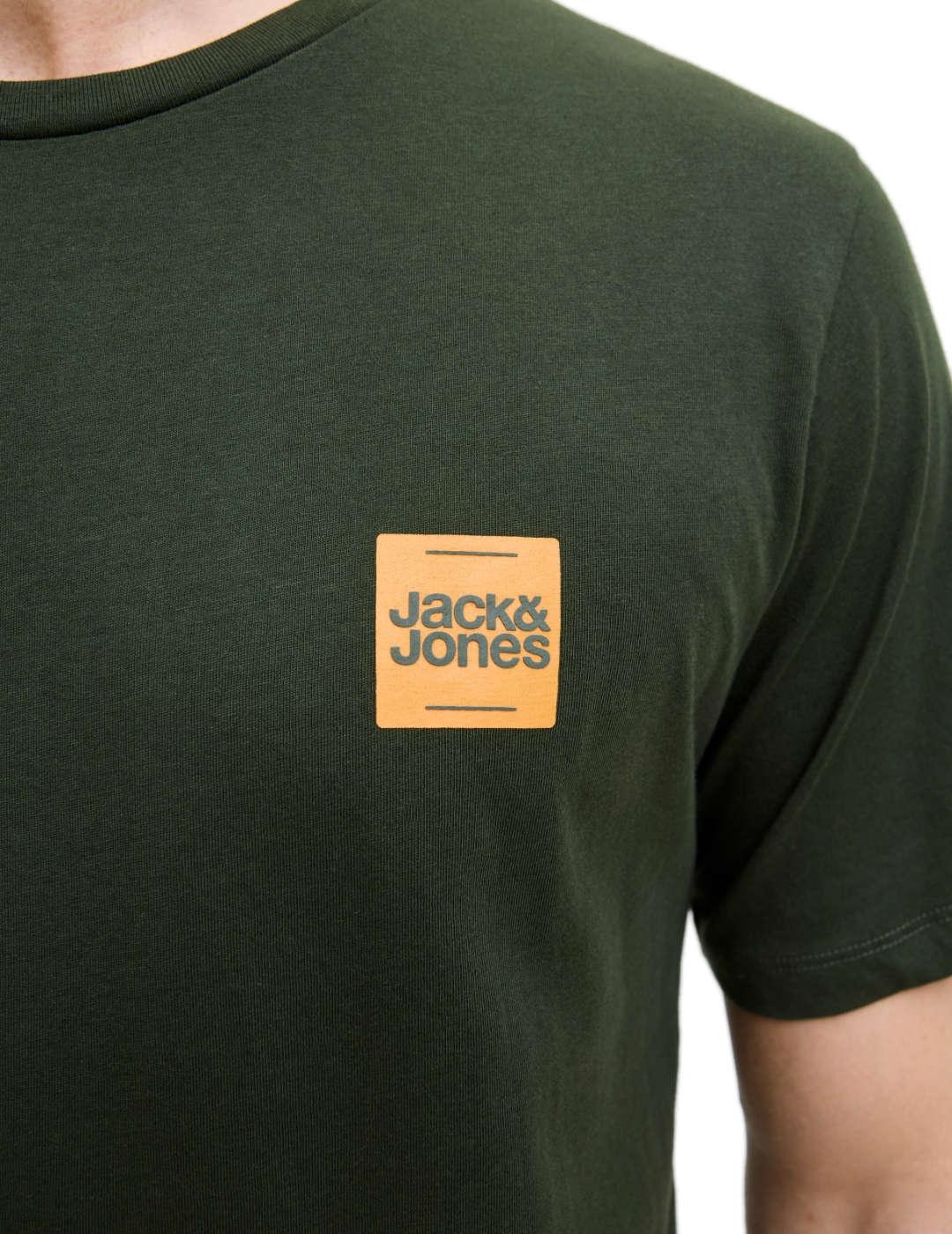 Camiseta Jack&Jones Brandy verde manga corta para hombre