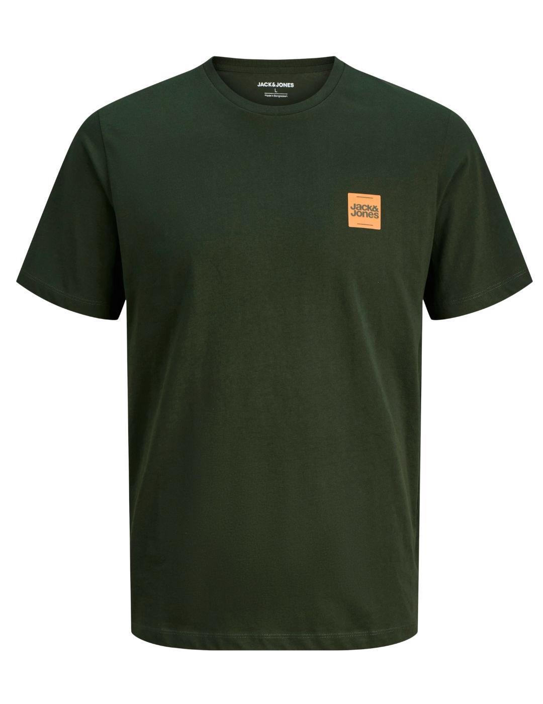 Camiseta Jack&Jones Brandy verde manga corta para hombre